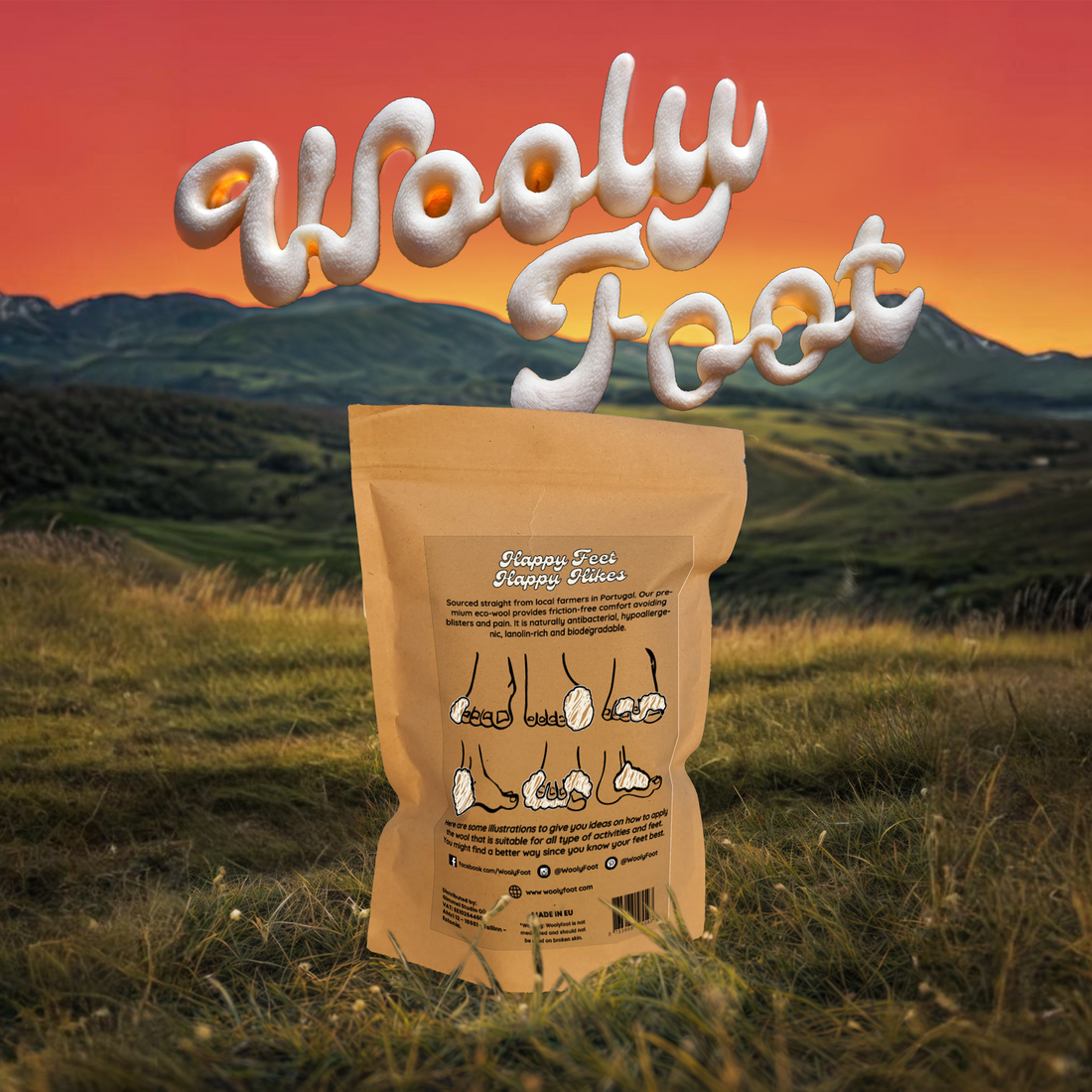 WoolyFoot - All Natural Blister Solution Hikers Wool